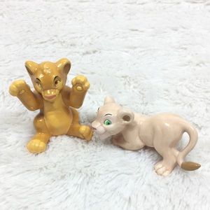 Disney VINTAGE porcelain ceramic Simba and Nala